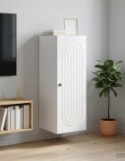 vidaXL Стенно шкафче Бяло 33 x 345 x 90 см Инженерна дървесина