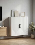 vidaXL Стенно шкафче Бяло 59 x 31 x 60 см Инженерна дървесина