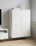 vidaXL Стенно шкафче Бяло 66 x 345 x 90 см Инженерна дървесина