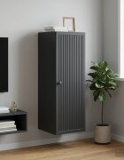 vidaXL Стенно шкафче Черно 33 x 345 x 90 см Инженерна дървесина