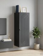 vidaXL Стенно шкафче Черно 33 x 345 x 90 см Инженерна дървесина