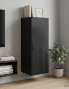 vidaXL Стенно шкафче Черно 33 x 345 x 90 см Инженерна дървесина