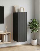vidaXL Стенно шкафче Черно 33 x 345 x 94 см Инженерна дървесина