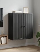 vidaXL Стенно шкафче Черно 59 x 31 x 60 см Инженерна дървесина