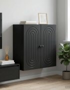 vidaXL Стенно шкафче Черно 59 x 31 x 60 см Инженерна дървесина