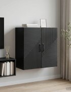vidaXL Стенно шкафче Черно 59 x 31 x 60 см Инженерна дървесина