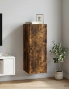 vidaXL Стенно шкафче Опушен дъб 33 x 345 x 90 см Инженерна дървесина