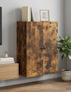 vidaXL Стенно шкафче Опушен дъб 66 x 345 x 90 см Инженерна дървесина