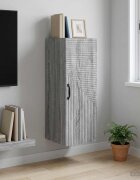 vidaXL Стенно шкафче Сив Сонома 33 x 345 x 90 см Инженерна дървесина