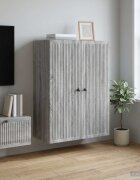 vidaXL Стенно шкафче Сив Сонома 66 x 345 x 90 см Инженерна дървесина