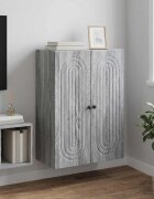vidaXL Стенно шкафче Сив Сонома 66 x 345 x 90 см Инженерна дървесина