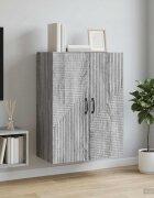 vidaXL Стенно шкафче Сив Сонома 66 x 345 x 90 см Инженерна дървесина