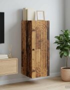 vidaXL Стенно шкафче Старо дърво 33 x 345 x 90 см Инженерна дървесина