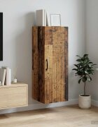 vidaXL Стенно шкафче Старо дърво 33 x 345 x 90 см Инженерна дървесина