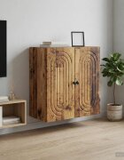 vidaXL Стенно шкафче Старо дърво 59 x 31 x 60 см Инженерна дървесина