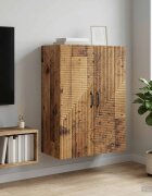 vidaXL Стенно шкафче Старо дърво 66 x 345 x 90 см Инженерна дървесина