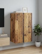vidaXL Стенно шкафче Старо дърво 66 x 345 x 92 см Инженерна дървесина