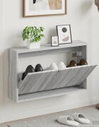 vidaXL Стенно шкафче за обувки ARNHEM 71 x 17 x 43 см Сив Сонома