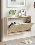 vidaXL Стенно шкафче за обувки DELFT 71 x 17 x 43 см Дъб сонома