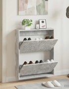 vidaXL Стенно шкафче за обувки DELFT 71 x 17 x 86 см Бетонно сиво