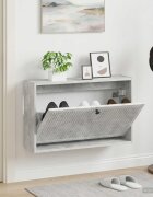 vidaXL Стенно шкафче за обувки EDE 71 x 17 x 43 см Инженерна дървесина