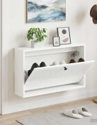 vidaXL Стенно шкафче за обувки EDE 71 x 17 x 43 см Инженерна дървесина
