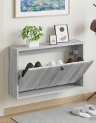 vidaXL Стенно шкафче за обувки EDE 71 x 17 x 43 см Инженерна дървесина
