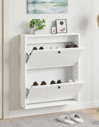vidaXL Стенно шкафче за обувки EDE 71 x 17 x 86 см Инженерна дървесина