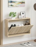 vidaXL Стенно шкафче за обувки ZWOLLE 71 x 17 x 43 см Дъб сонома