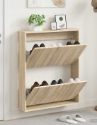 vidaXL Стенно шкафче за обувки ZWOLLE 71 x 17 x 86 см Дъб сонома
