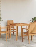 vidaXL Стифиращи градински столове 4 бр 565x575x91 см тик масив