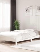 vidaXL Стифиращо легло бяло 100x200 см масивно борово дърво
