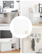 vidaXL Стикер 2 бр. Бяло Ø 20 x 05 мм Хартия