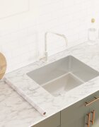 vidaXL Стикери за мебели самозалепващи бял мрамор 90x500 см PVC