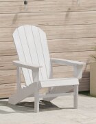 vidaXL Стол Adirondack Бяло HDPE