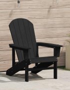 vidaXL Стол Adirondack Черно HDPE