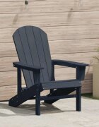 vidaXL Стол Adirondack Морски син HDPE
