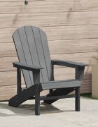 vidaXL Стол Adirondack Светлосиво HDPE