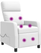 vidaXL Стол с масаж Бяло Изкуствена