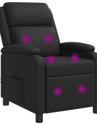 vidaXL Стол с масаж Черно Изкуствена