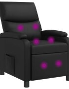 vidaXL Стол с масаж Черно Изкуствена