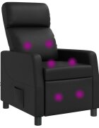 vidaXL Стол с масаж Черно Изкуствена