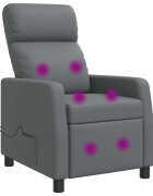 vidaXL Стол с масаж Сиво Изкуствена