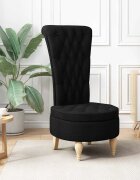 vidaXL Стол с тапицерия Черно 565 x 70 x 110 см текстил