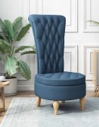 vidaXL Стол с тапицерия Синьо 565 x 70 x 110 см текстил