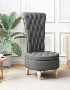 vidaXL Стол с тапицерия Тъмен сив 565 x 70 x 110 см текстил