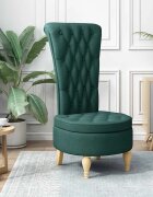 vidaXL Стол с тапицерия Тъмен зелен 565 x 70 x 110 см текстил