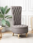 vidaXL Стол с тапицерия Таупе 565 x 70 x 110 см текстил