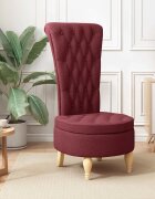 vidaXL Стол с тапицерия Виненочервен 565 x 70 x 110 см текстил