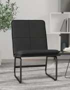 vidaXL Стол шезлонг черен 54x75x76 см изкуствена кожа